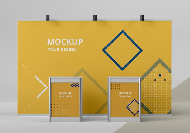 Exhibition Stand Mock-Up Arrangement Psd