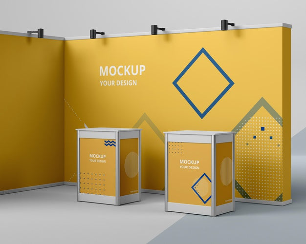 Exhibition Stand Mock-Up Arrangement Psd