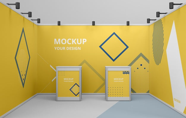 Exhibition Stand Mock-Up Arrangement Psd