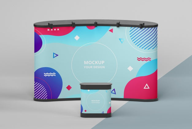 Exhibition Stand Mock-Up Arrangement Psd