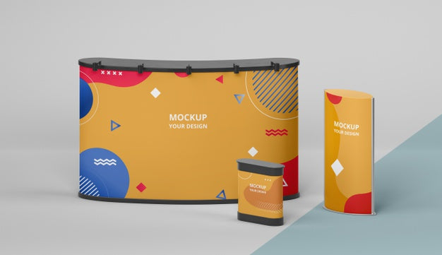 Exhibition Stand Mock-Up Arrangement Psd
