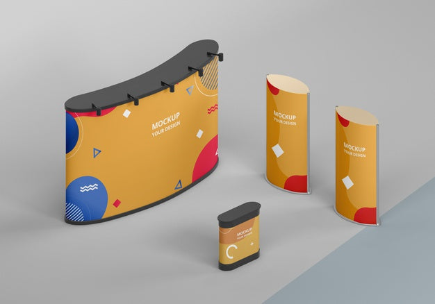 Exhibition Stand Mock-Up Arrangement Psd