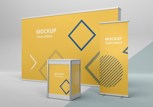 Exhibition Stand Mock-Up Assortment Psd