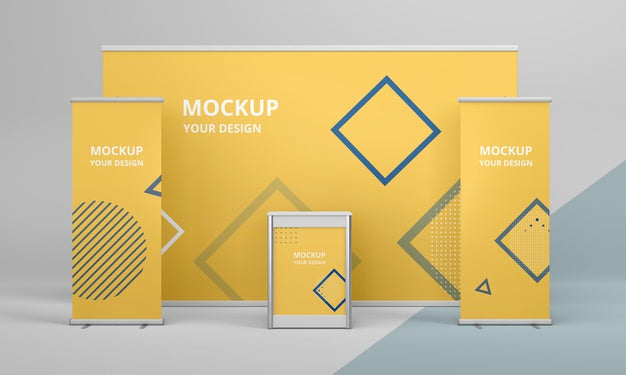 Exhibition Stand Mock-Up Assortment Psd