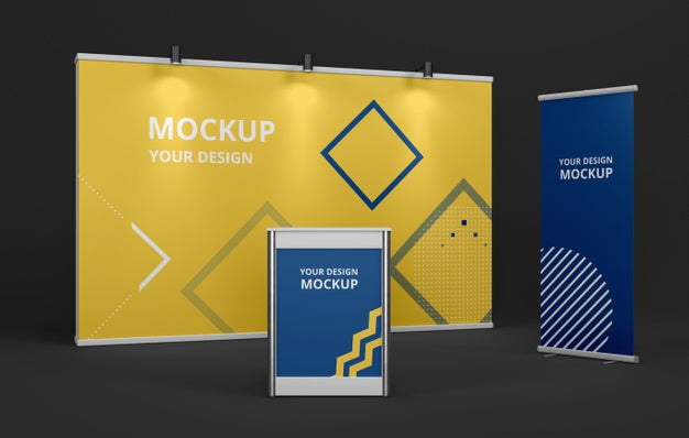 Exhibition Stand Mock-Up Assortment Psd