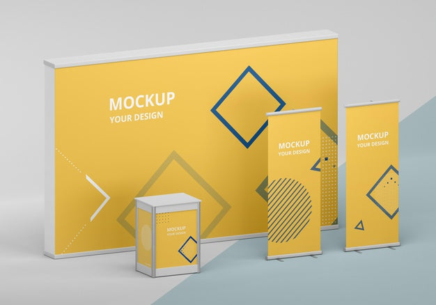 Exhibition Stand Mock-Up Assortment Psd