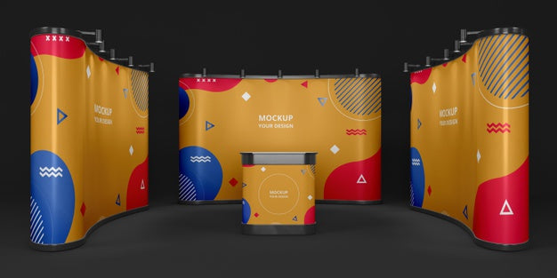 Exhibition Stand Mock-Up Assortment Psd