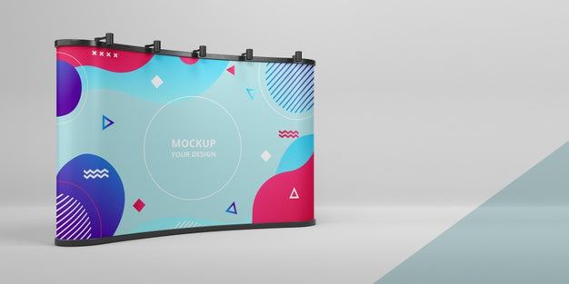 Exhibition Stand Mock-Up Composition Psd