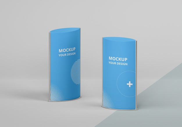 Exhibition Stands Mock-Up Arrangement Psd