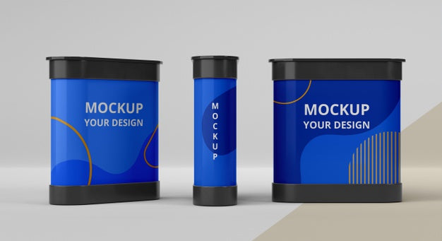 Exhibition Stands Mock-Up Assortment Psd