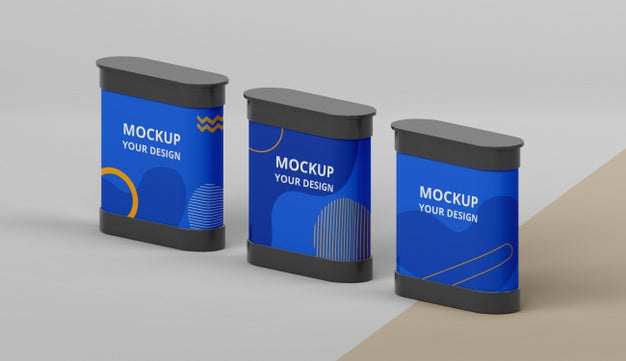 Exhibition Stands Mock-Up Assortment Psd