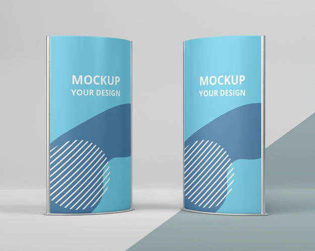 Exhibition Stands Mock-Up Assortment Psd