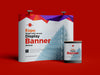 Expo Stand With Curved Display Banner Mockup