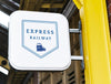 Express Railway Station Signage Mockup Psd