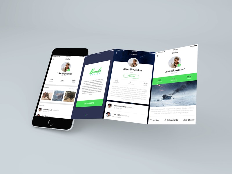 Extended Iphone Screen Mockup