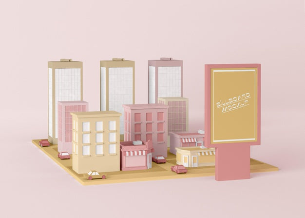 Exterior Advert Billboard Mock-Up Psd