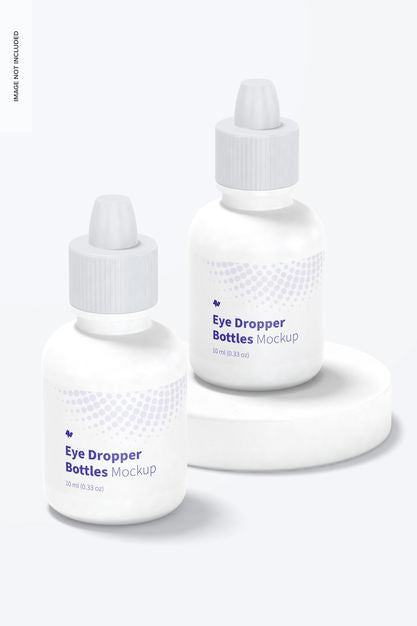 Eye Dropper Bottles Mockup Psd