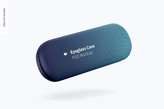 Eyeglass Case Mockup, Floating Psd