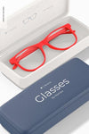 Eyeglasses Cases Mockup, Close Up Psd