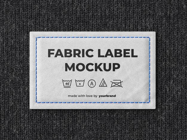 Fabric Label Mockup Template Psd