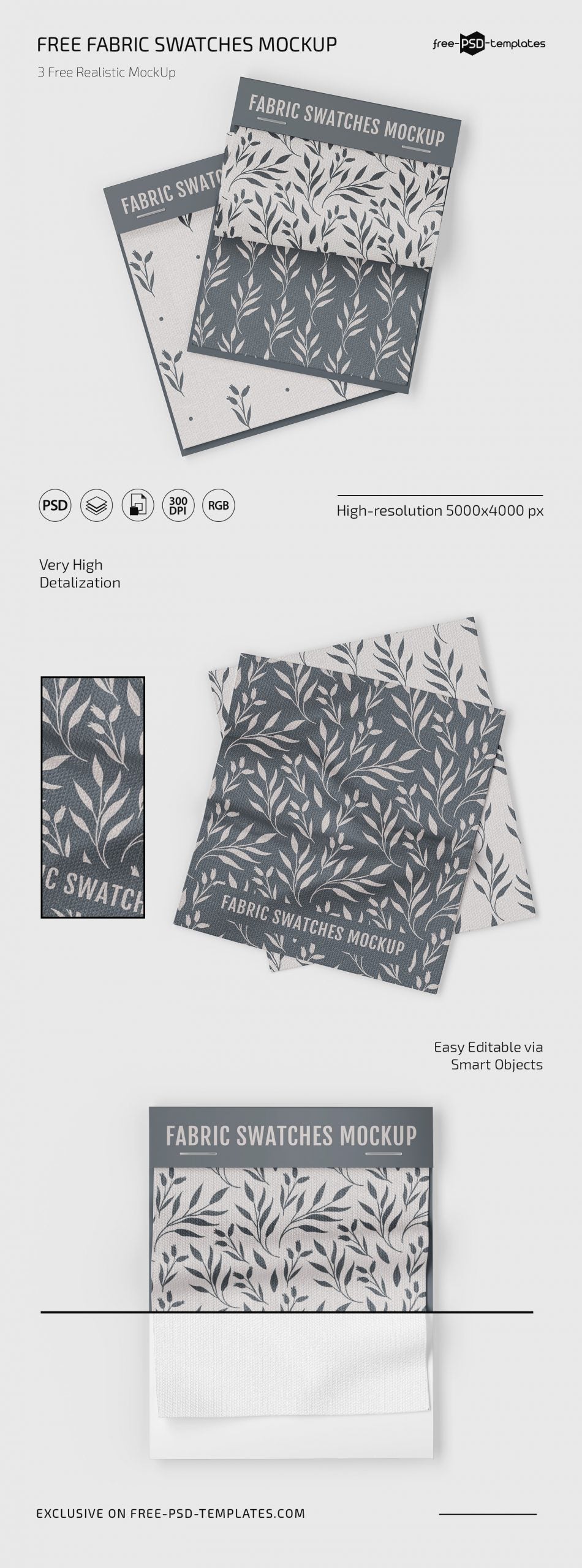 Fabric Swatches Mockup