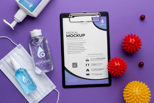 Face Mask Minimal Concept Mock-Up Psd