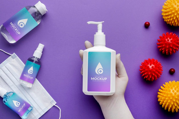 Face Mask Minimal Concept Mock-Up Psd