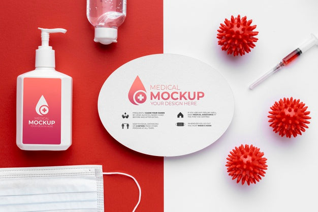 Face Mask Minimal Concept Mock-Up Psd