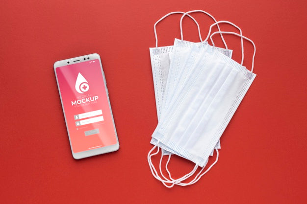 Face Mask Minimal Concept Mock-Up Psd