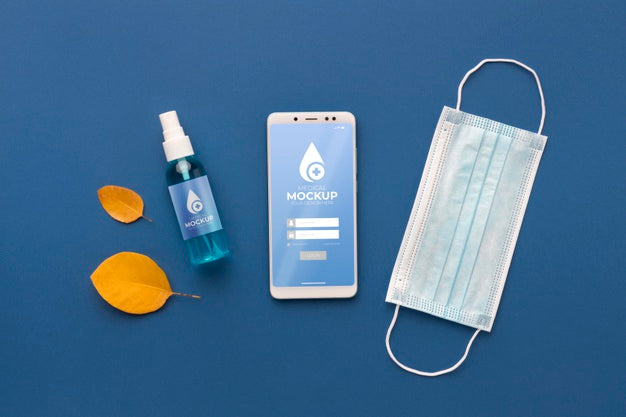 Face Mask Minimal Concept Mock-Up Psd