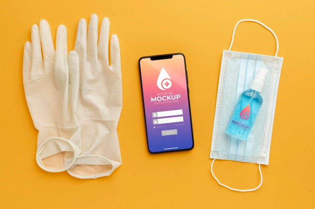 Face Mask Minimal Concept Mock-Up Psd