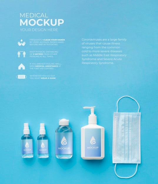 Face Mask Minimal Concept Mock-Up Psd