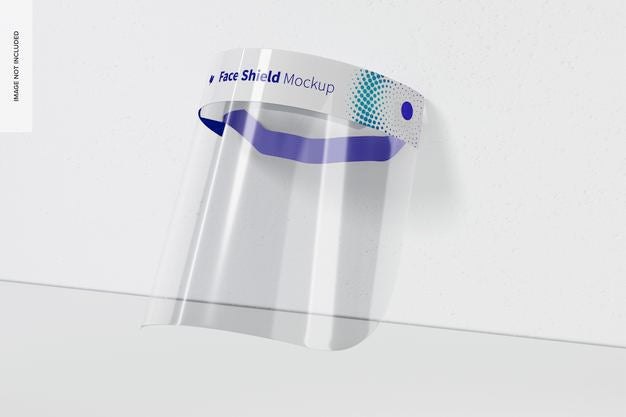 Face Shield Mockup, Perspective View Psd