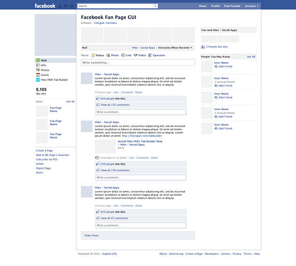 Facebook Fan Page Psd Mockup