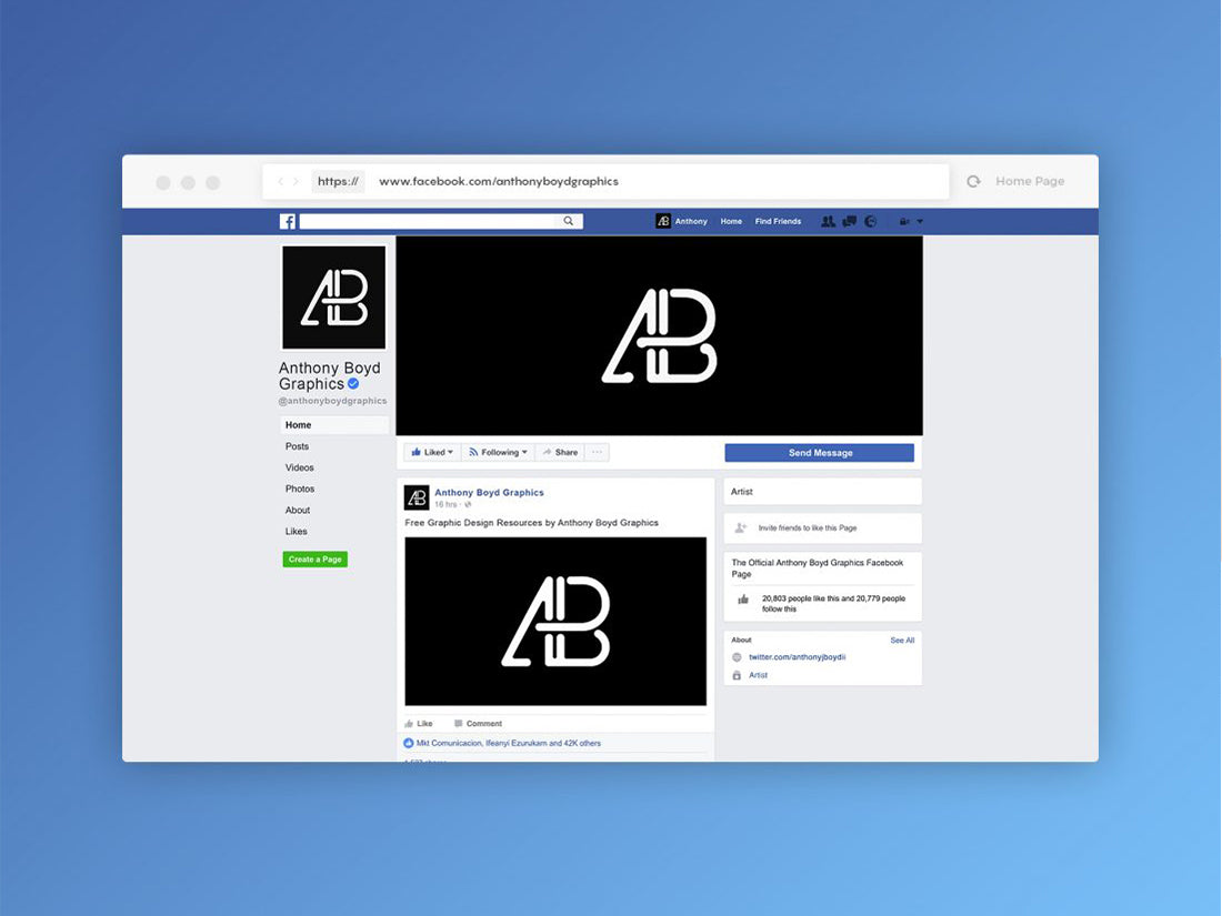 Facebook Page Mockup