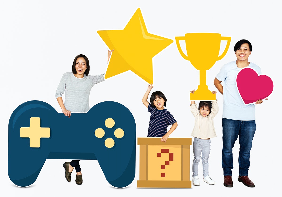 Family Winning A Video Game Challenge
