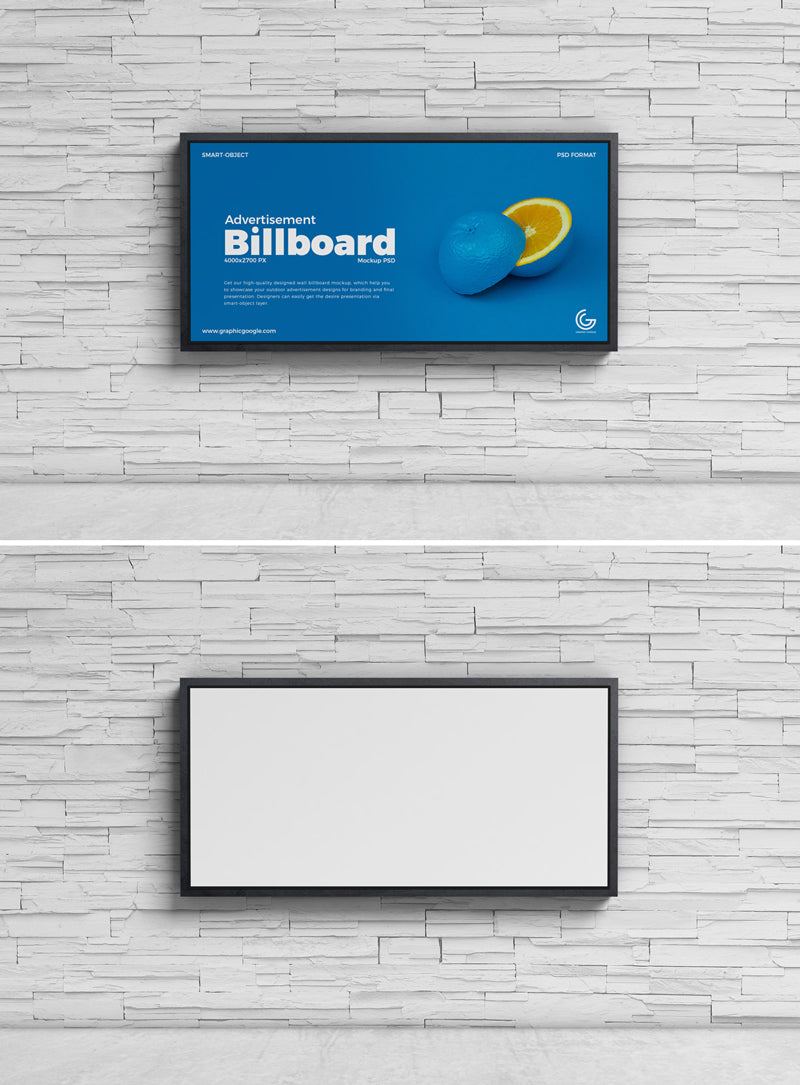 Fancy Street Wall Advertisement Billboard Mockup Psd 2019