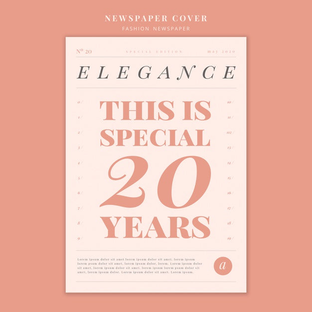 Fashion Newspaper Cover Template Psd
