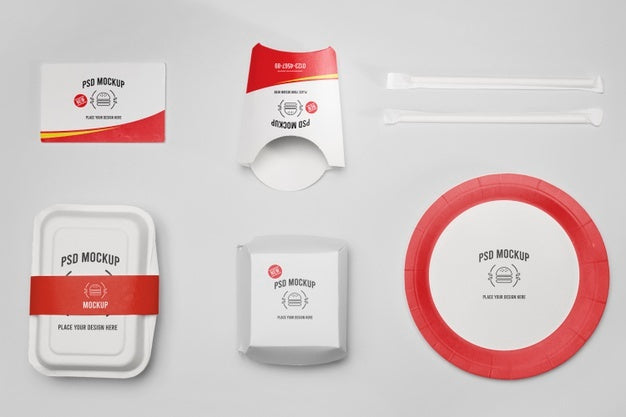 Fast Food Branding Mockup Design Psd