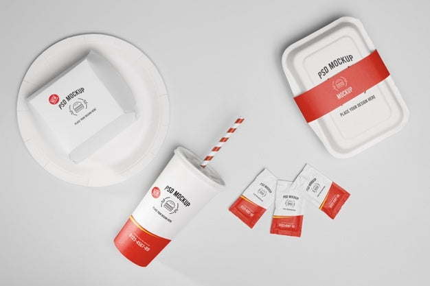 Fast Food Branding Mockup Design Psd