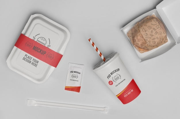 Fast Food Branding Mockup Design Psd