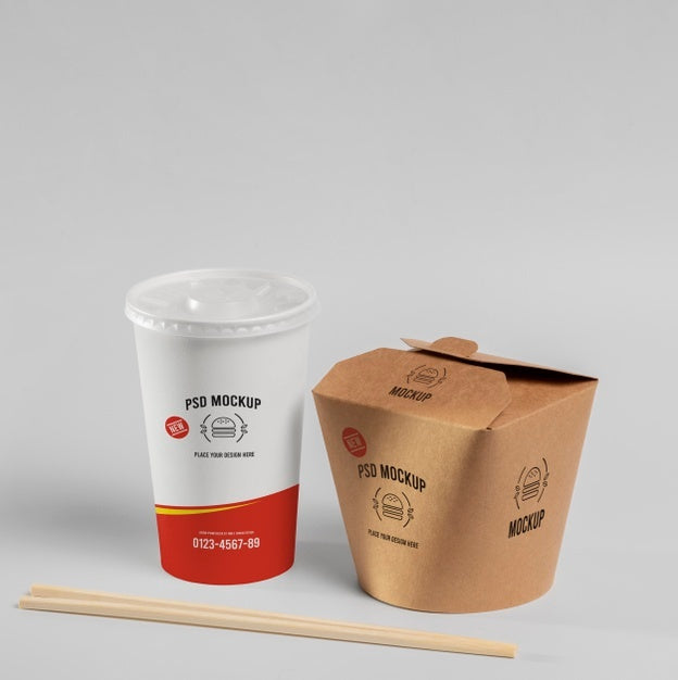 Fast Food Branding Mockup Design Psd