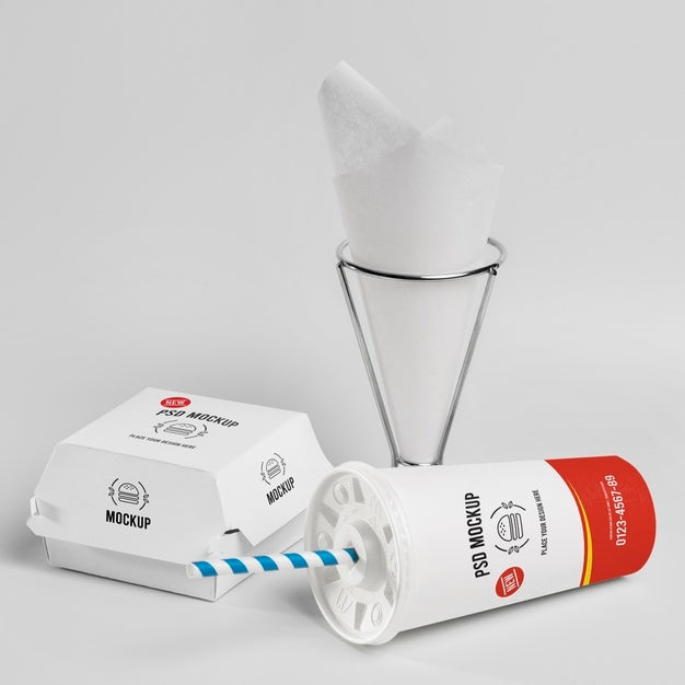 Fast Food Branding Mockup Design Psd