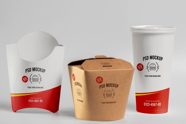 Fast Food Branding Mockup Design Psd