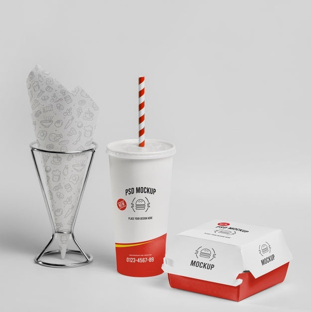 Fast Food Branding Mockup Design Psd