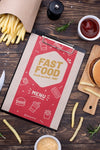 Fast Food Menu Concept Mock-Up Psd