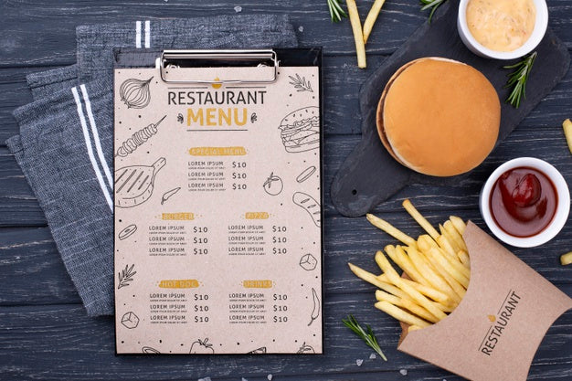 Fast Food Menu Concept Mock-Up Psd