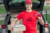 Fast Moving Courier With Copy Space Psd