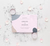 Fat Lay Of Wedding Card With Candles Psd