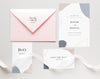 Fat Lay Of Wedding Cards With Envelope And Ribbon Psd